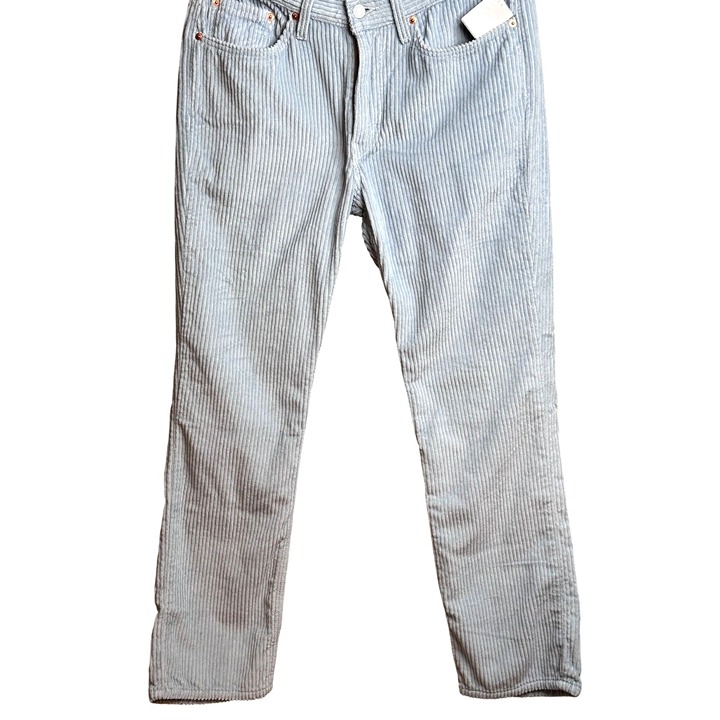 Levis 514 Straight Corduroy Pants Light Blue Mens Casual Size 32 30 NEW Retro