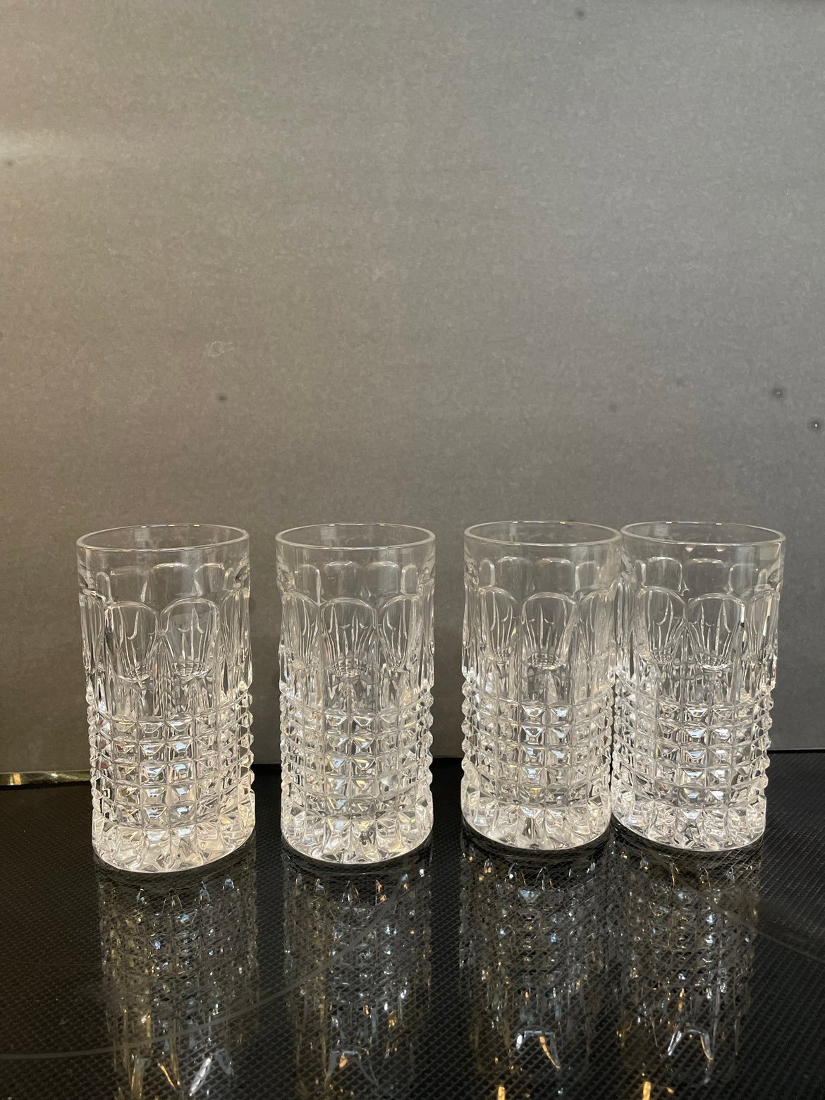Gorham Fairfax Barware Crystal Highball Glasses Set of 4