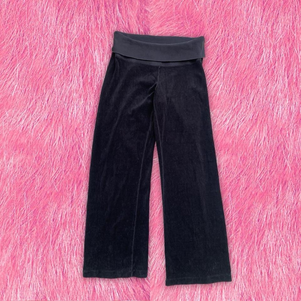 Y2k Juicy Couture Black Fold Over Pants