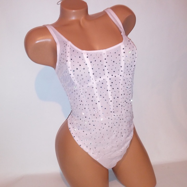 Victoria Secret Lingerie Teddy One Piece Bodysuit Light Pink Large Bling