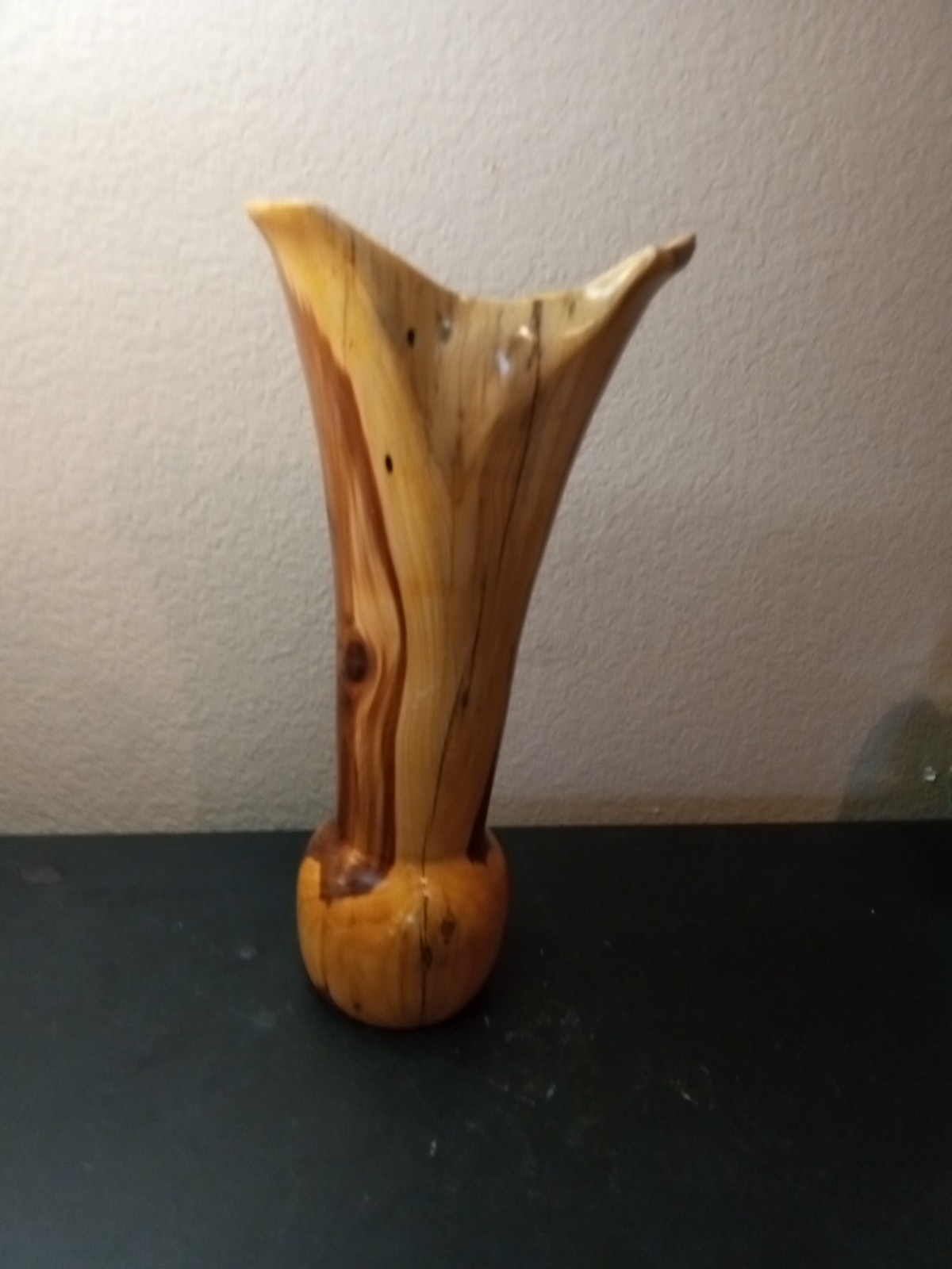 STUNNING Artist Signed Aspen Cove Studio 11 Burl Aspen Wood Vase