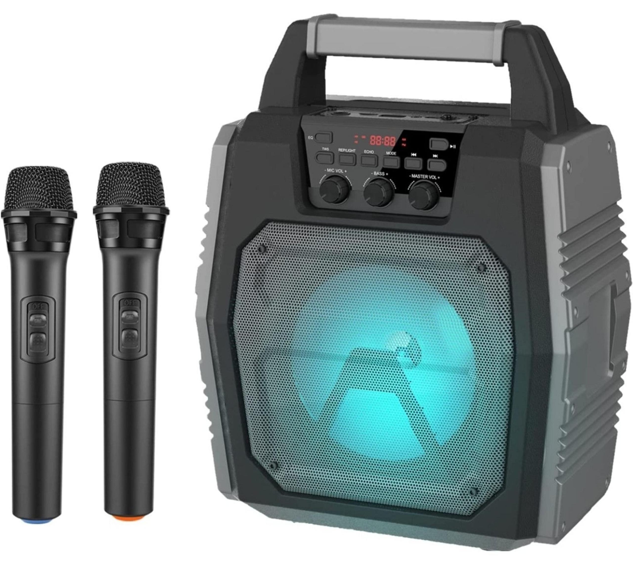 Karaoke Machine with 2 Wireless Microphone | Karoke Set Good for Adults/Kids