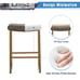 ALPHA HOME 24 Bar Stools Counter Height Set of 2, PU Leather Saddle Stool