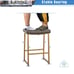ALPHA HOME 24 Bar Stools Counter Height Set of 2, PU Leather Saddle Stool