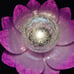 Solar Light Outdoor Garden Decor, Lotus Flower Light Crackle Globe Glass