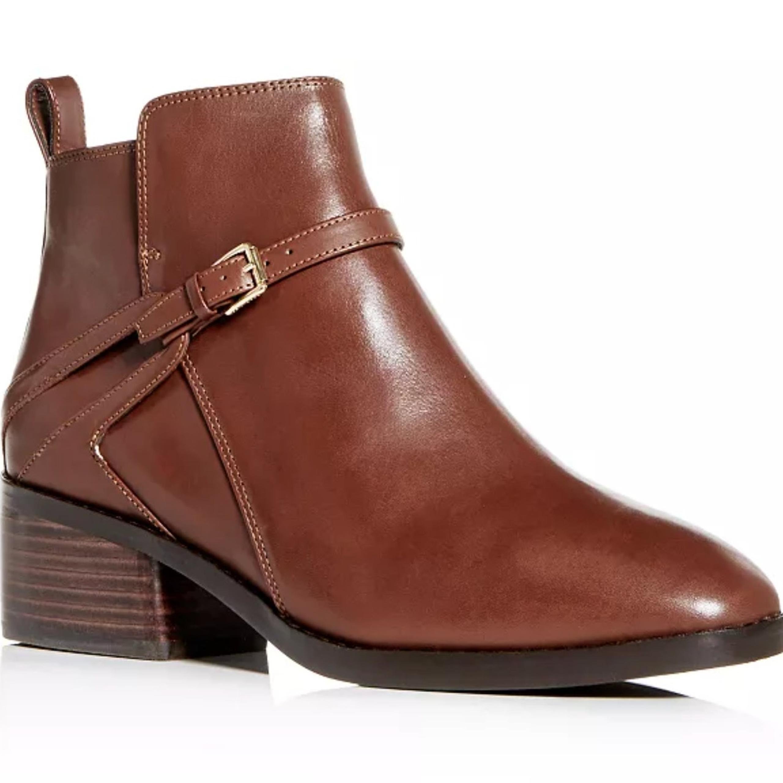 Cole Haan Women's Etta Leather Block-Heel Booties Size 9