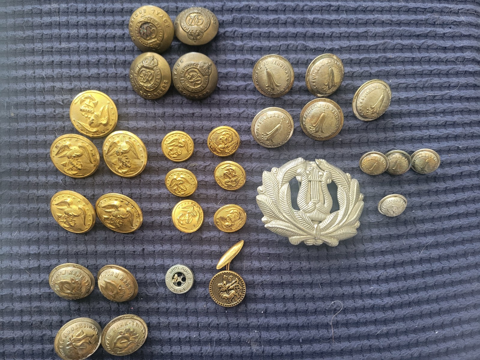 Antique Rare military uniform button 31 lot asstd