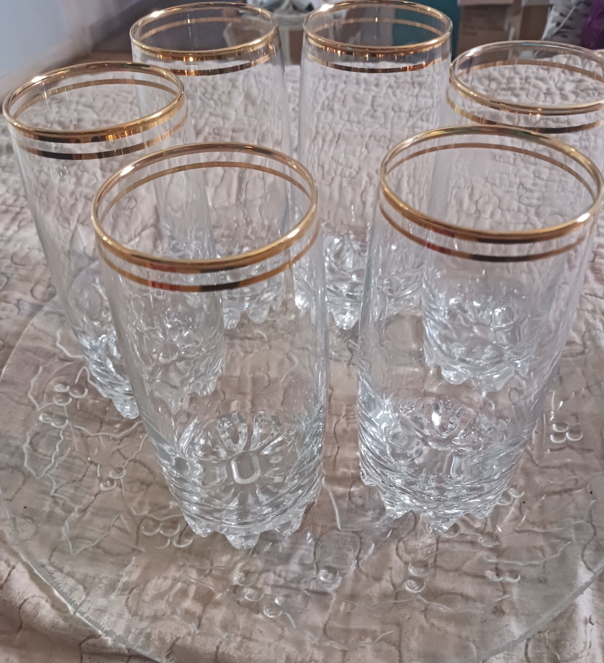 Vintage Venetian 24k glasses