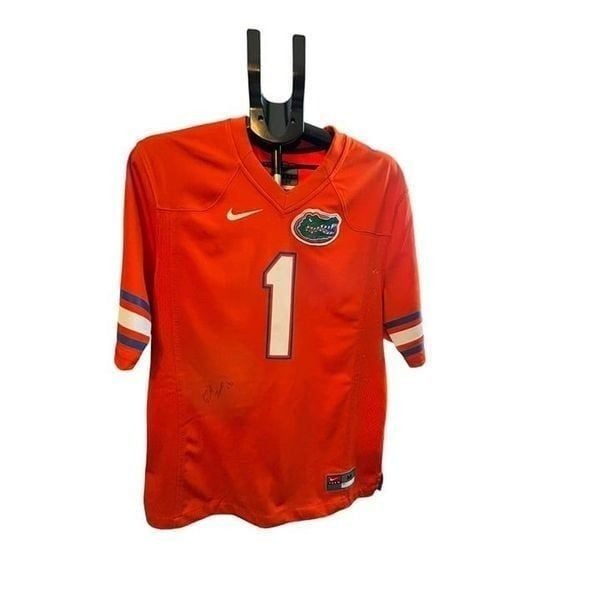 Nike Florida Gators Autographed Football Jersey Size M Orange & Blue