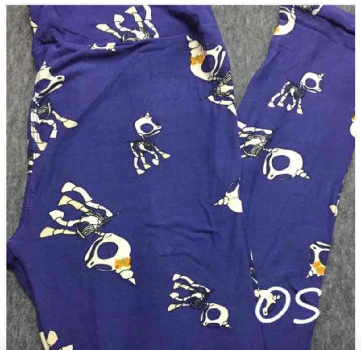 Lularoe unicorn skull leggings os