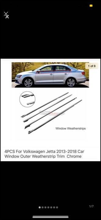 Jetta mk6 chrome weatherstrip Volkswagen
