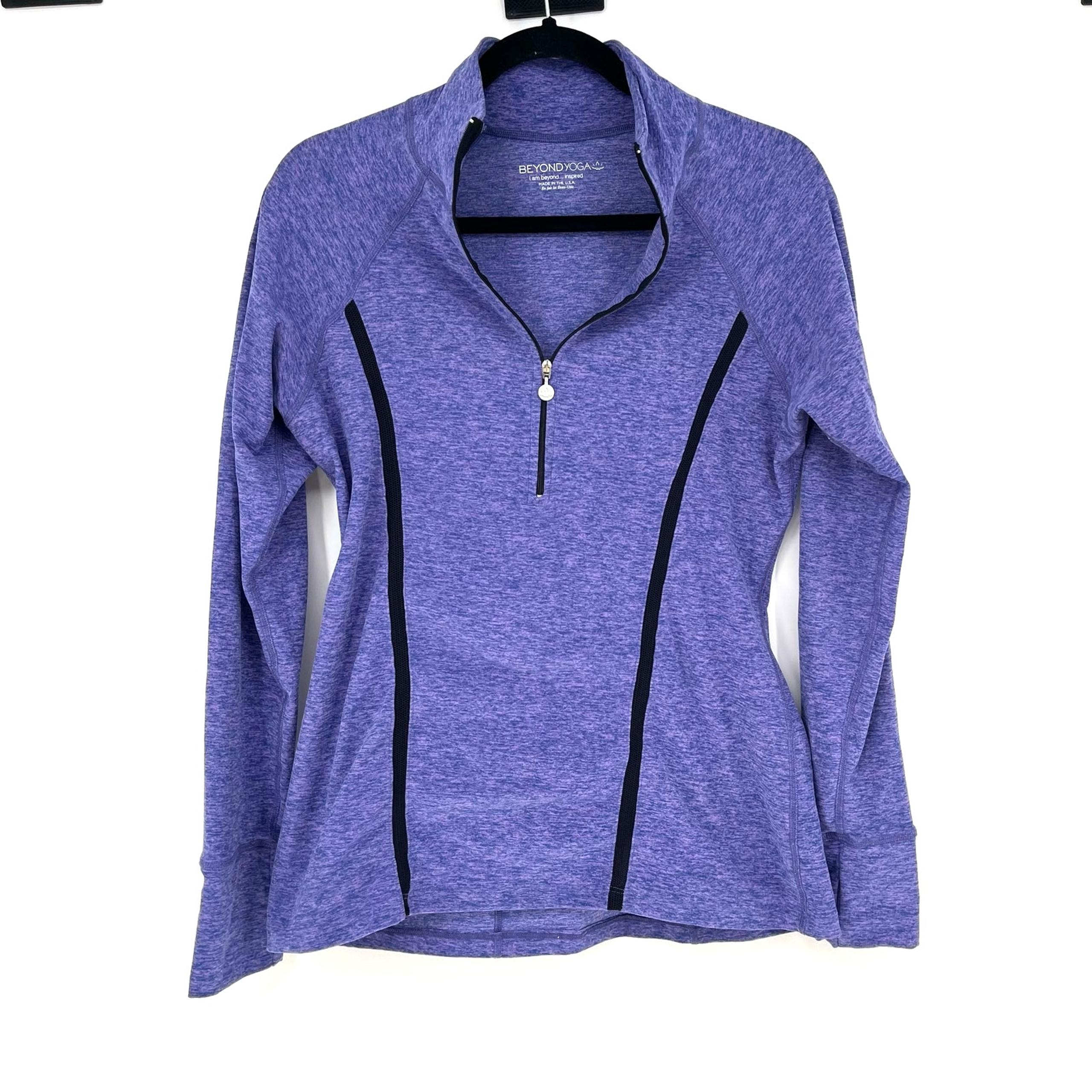 Beyond Yoga Lattice Half Zip Pullover Jacket Purple Spacedye Women's Size Large