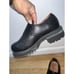THOROGOOD Women's Black Steel Toe Slip On Chunky Heel Shoes 9M 504-6010 Leather