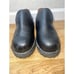 THOROGOOD Women's Black Steel Toe Slip On Chunky Heel Shoes 9M 504-6010 Leather