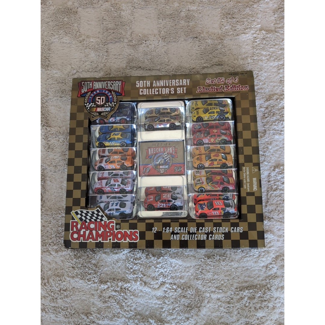 Racing Champions Nascar 50th Anniversary Collectors Set #2 1998 -12 Cars