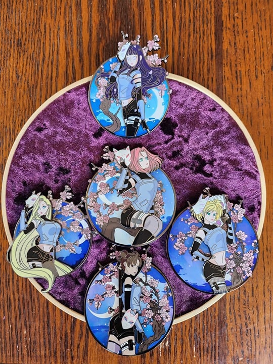 Naruto Shinobi Girls Pin Set