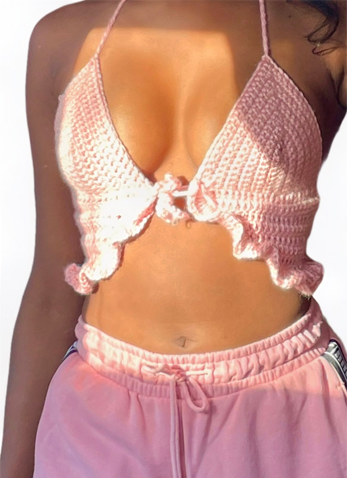 Crochet cropped top (handmade)