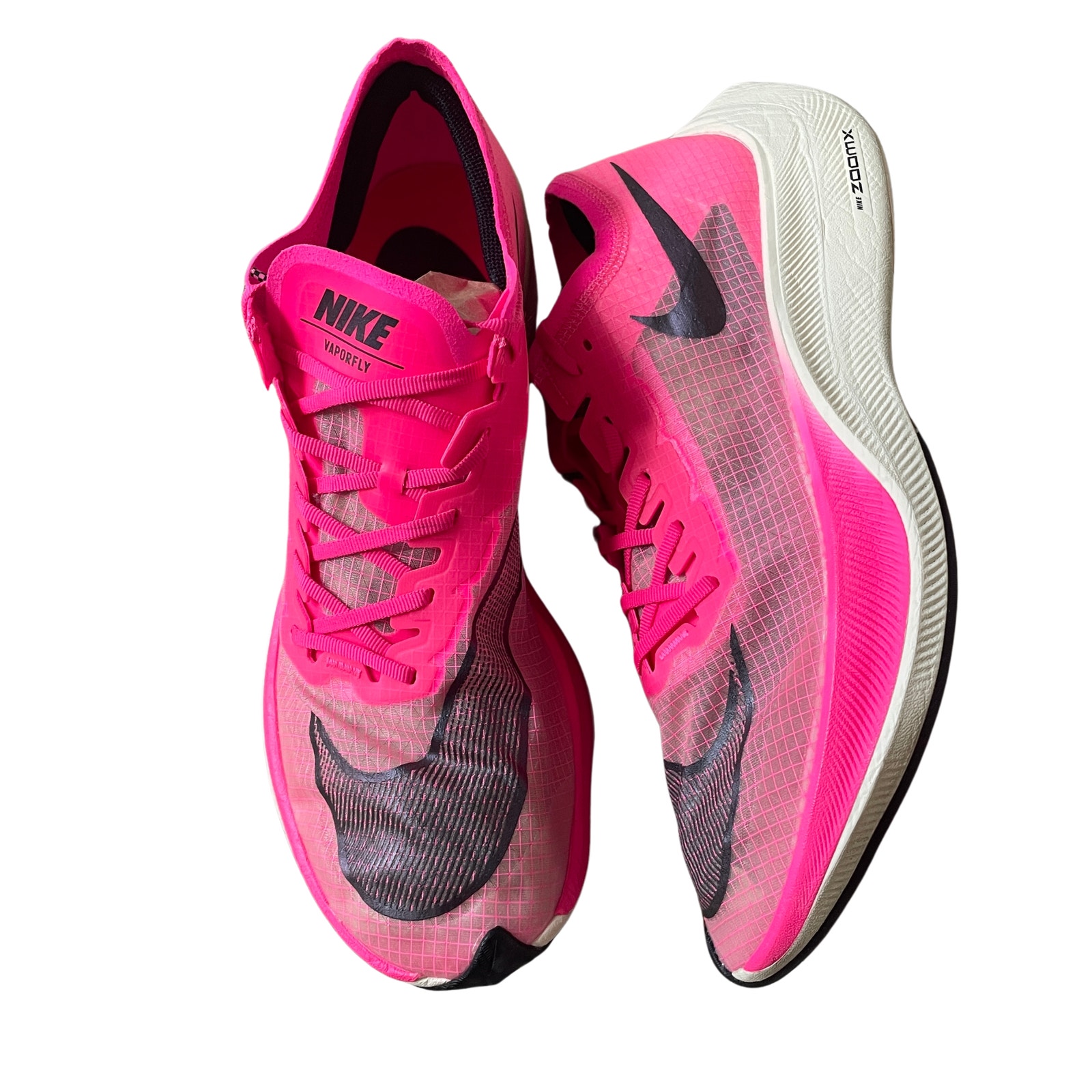 Nike ZoomX Vaporfly NEXT% Pink Blast Shoes | Mens 12, Marathon Racer EUC Worn 1X