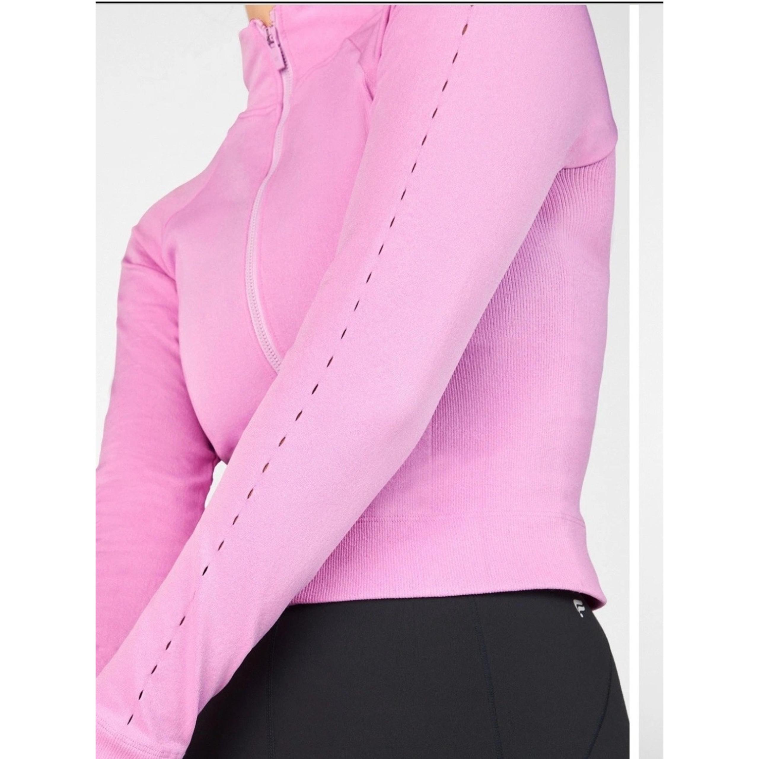 Fabletics Nixie Crop Sculpt Knit Workout Compression Jacket II Purple Lilac M