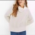 Madewell Eastbrook Turtleneck Cross-Back Sweater Merino Wool Cream White Size XS