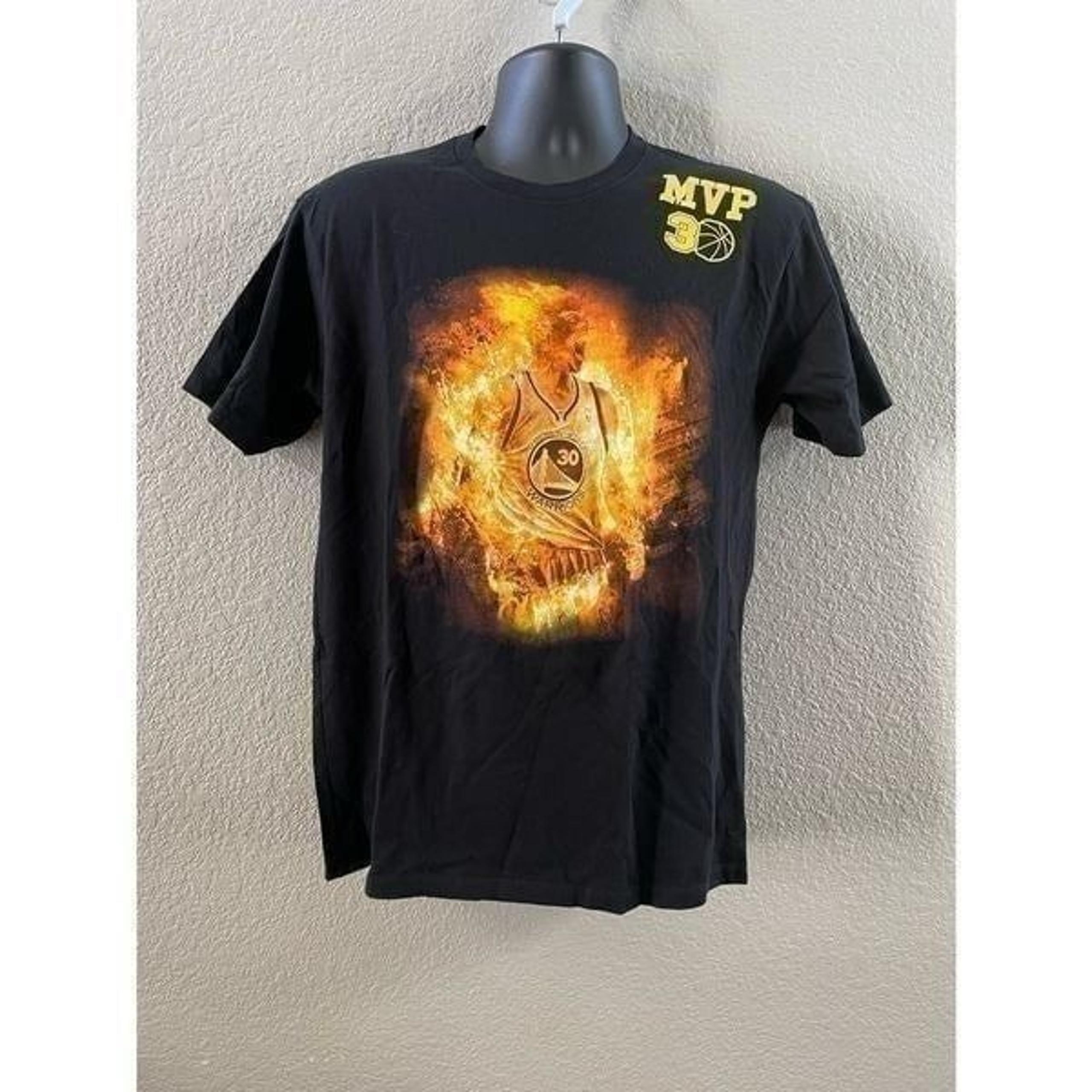 Steph curry mvp on fire tshirt Mens large