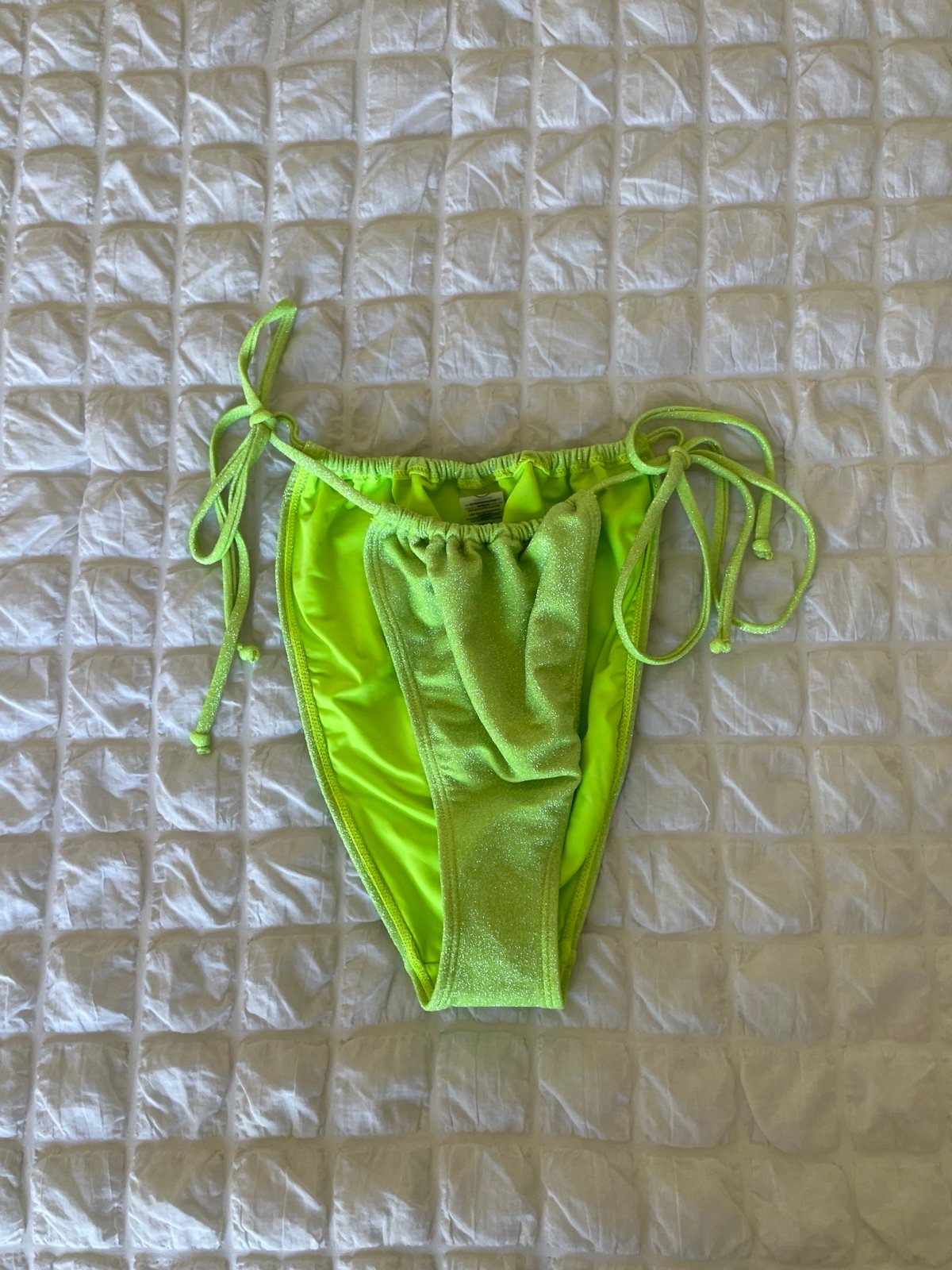 Good American lime green bikini bottom