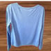 Eileen Fisher Sweater Women Small Blue Organic Linen Button Knit Lightweight