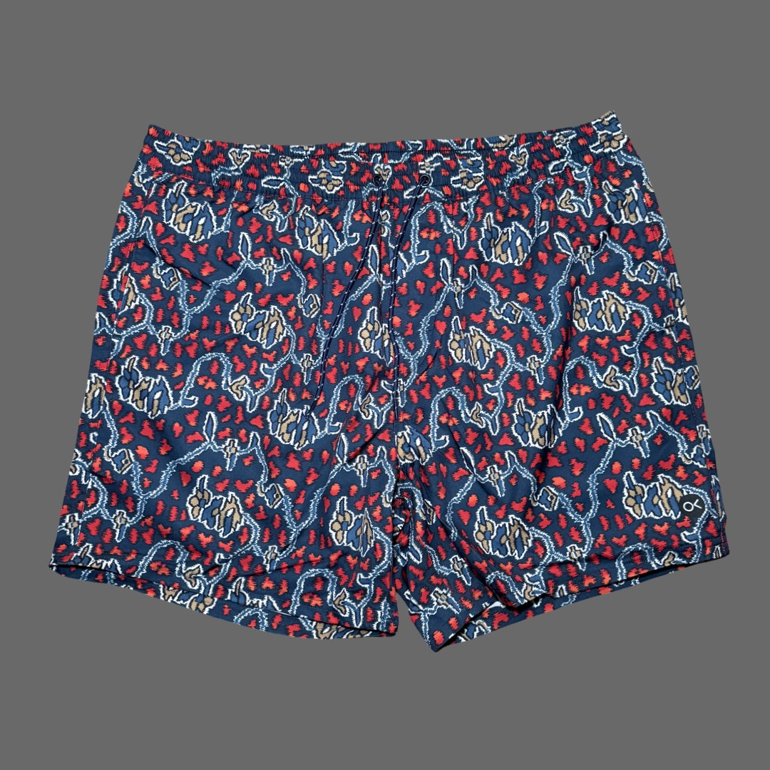 Outerknown Nomadic Volley Shorts Blue Multicolor Pattern Size L 1810054