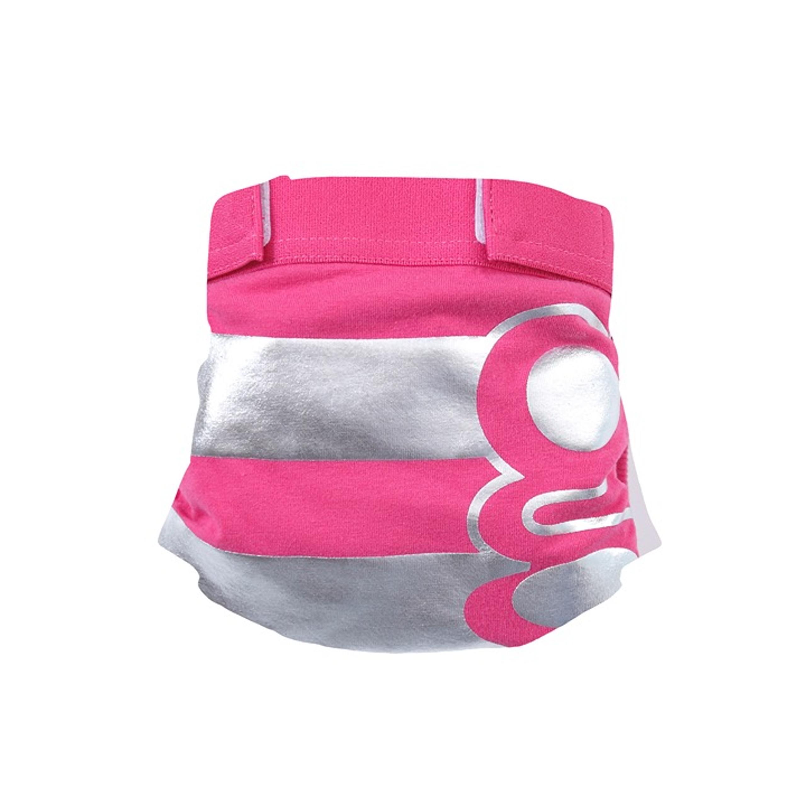 NEW Cloth Diaper - Girls ROCK - (pink/silver) - SMALL - gDiapers