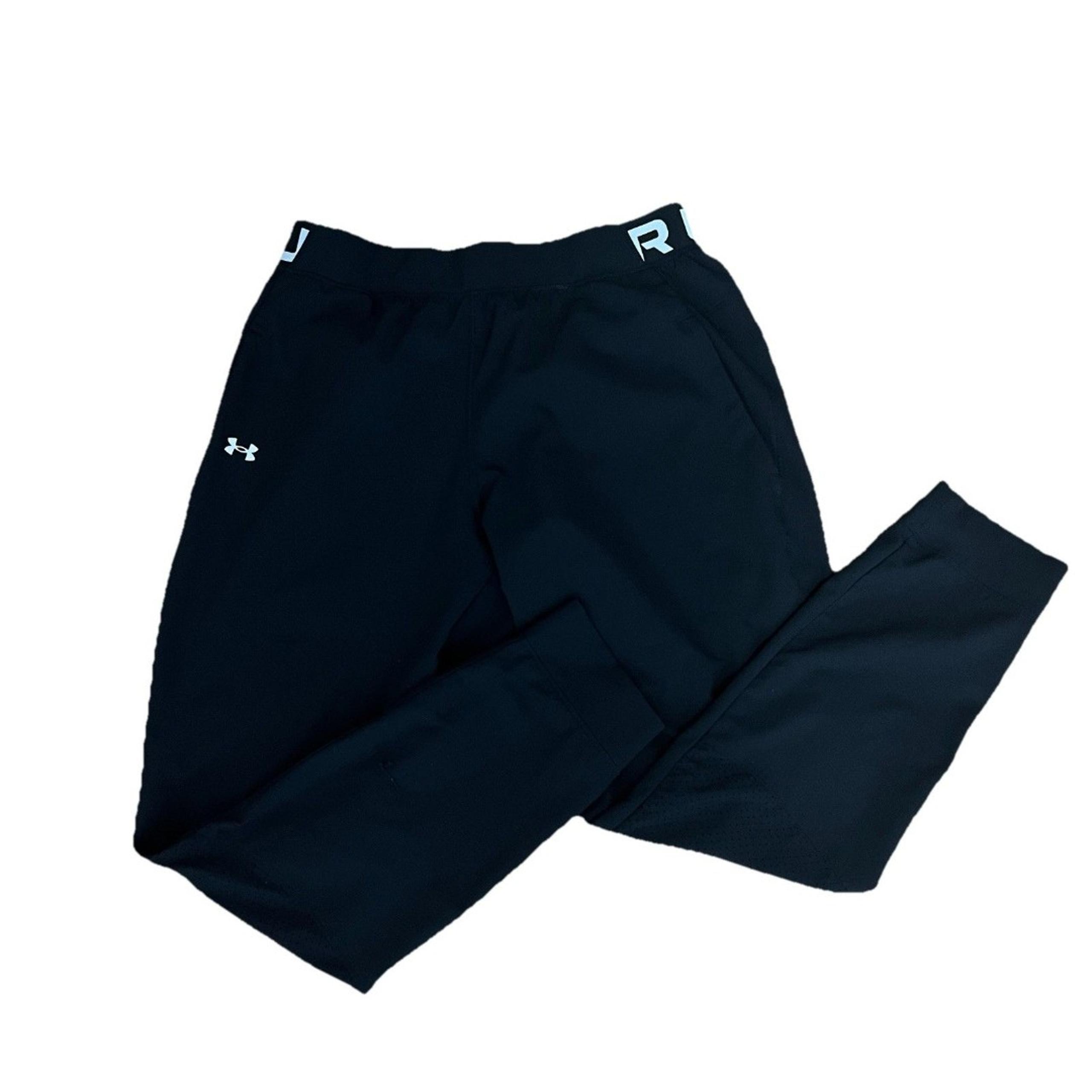 Under Armour Womens M Black Athletic Workout Training Pull on Lightweight Pants