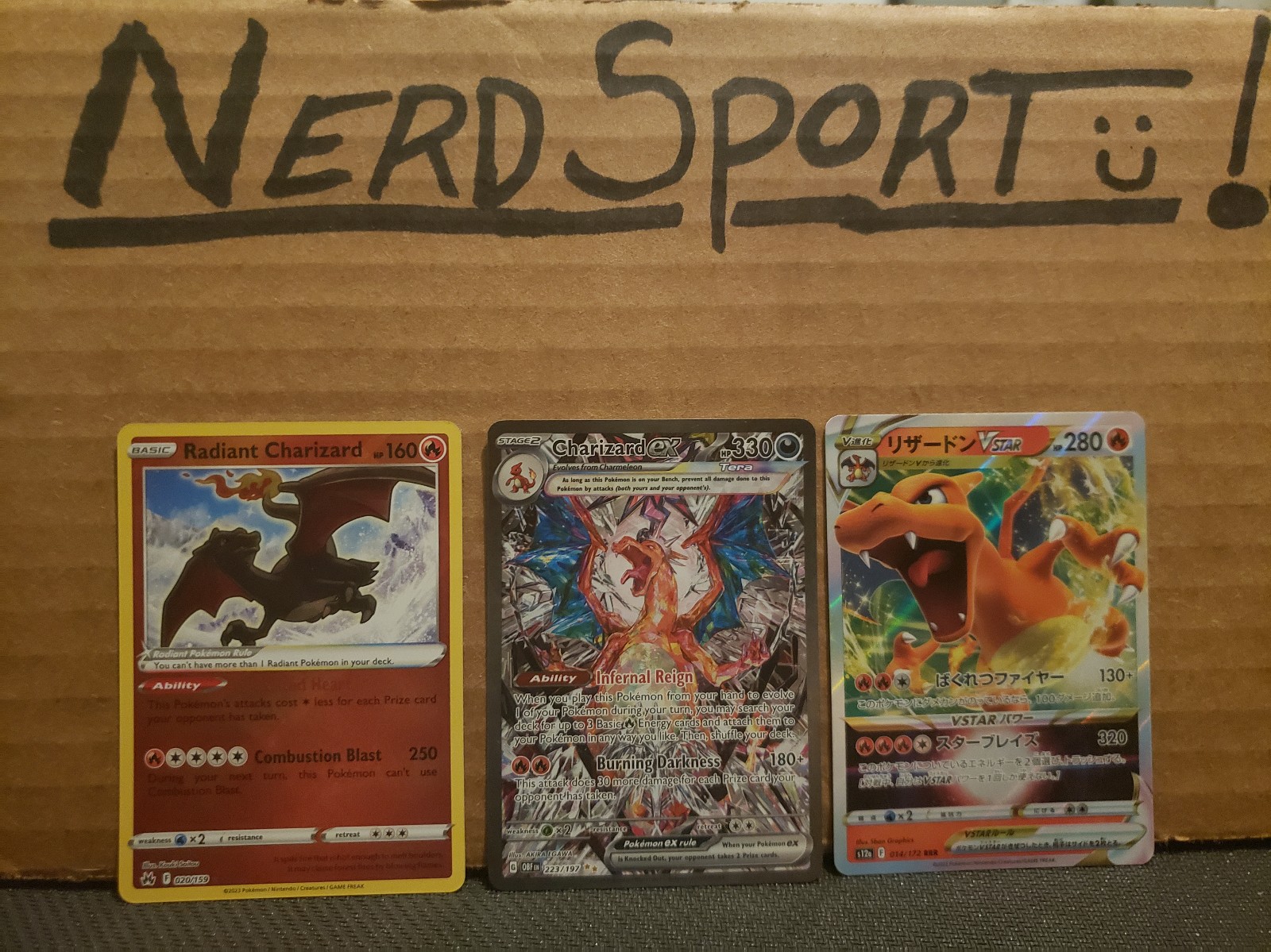 Pokemon Cards Charizard EX SIR w/ Radiant Holo & Japanese VStar Holo
