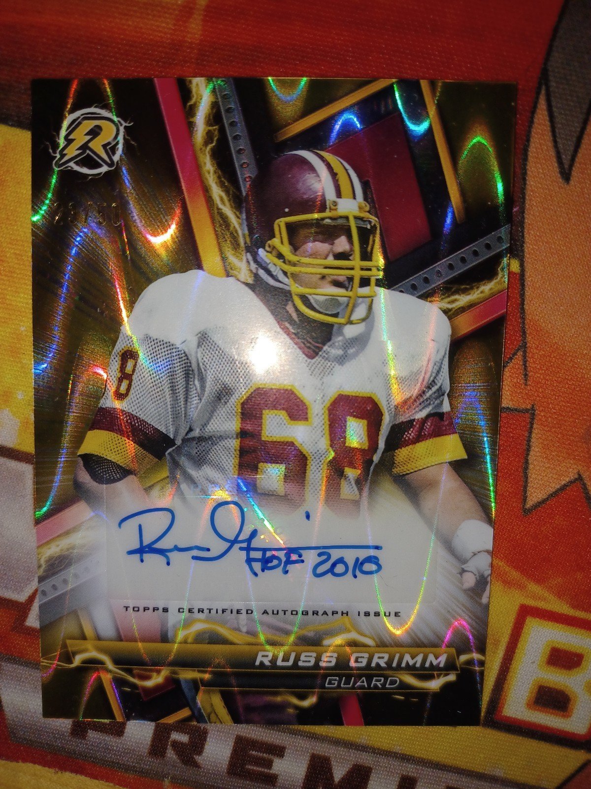 2023 Topps Composite Russ Grimm Auto #RA-RGU Resurgence Gold Refractor 23/50