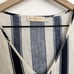 Tory Burch Blue Striped Kimono Coverup Kaftan Womens