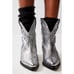 Free People Way Out West silver cowboy boots size 8