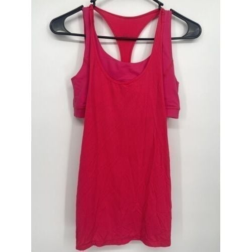 Lululemon Tee with Sports Bra Size 4 Pink