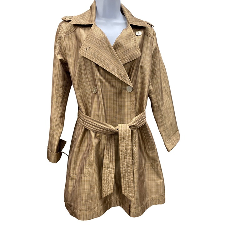 Tommy Bahama Women's 100% Silk Short Trench Coat Size Small SKU 1074