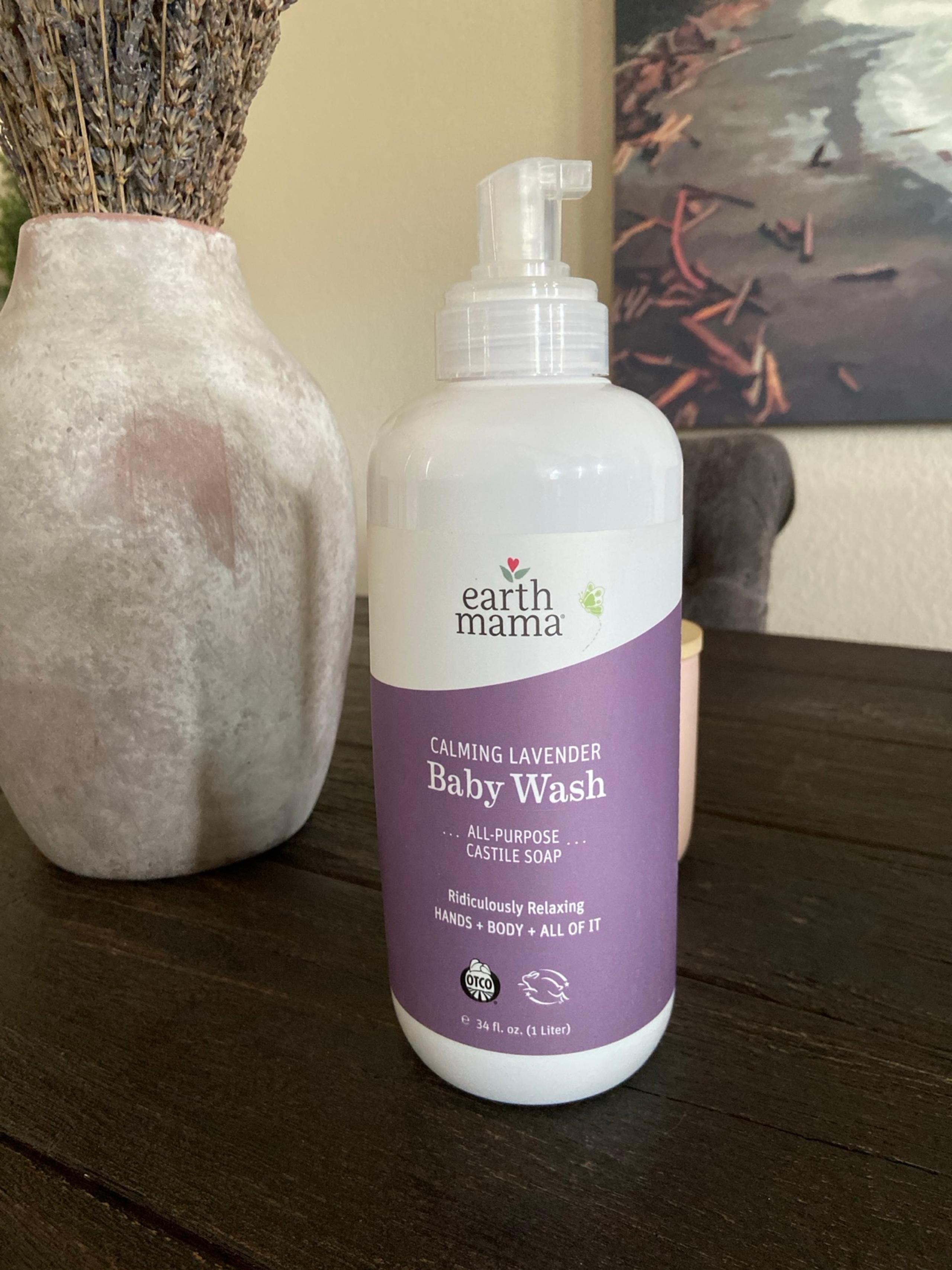Earth Mama calming lavender baby wash