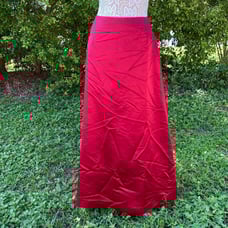 Bill Levkoff Red Satin Full Length Formal Skirt Size 8