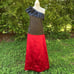Bill Levkoff Red Satin Full Length Formal Skirt Size 8