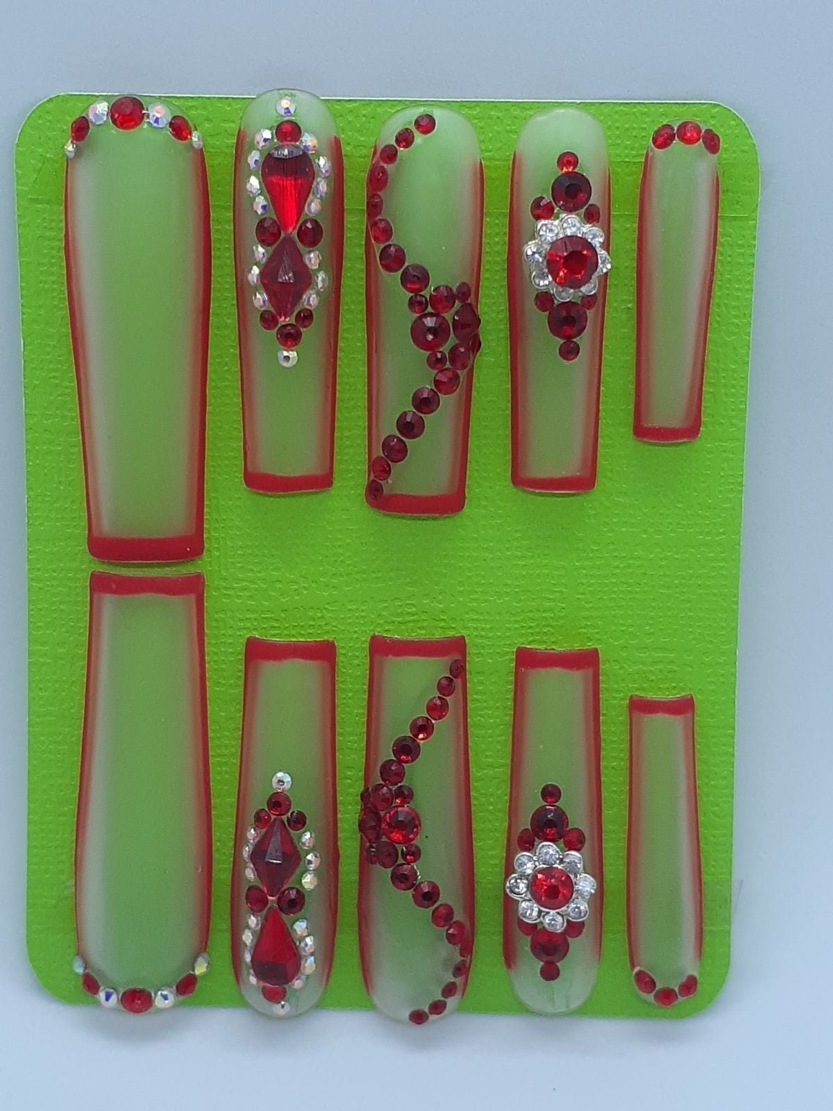 XXL Press on Nails-Ruby Slippers