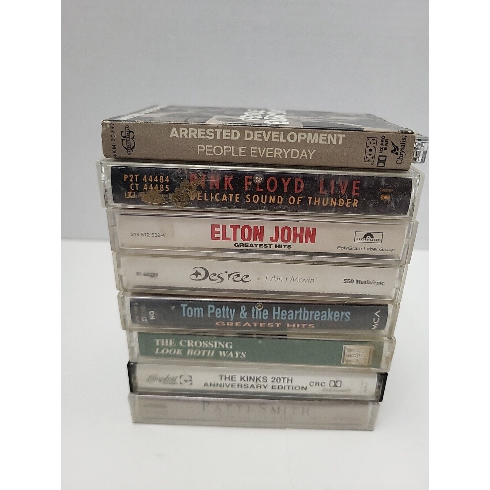 Lot Of 8 Cassettes KINKS TOM PETTY ELTON JOHN PINK FLOYD ARRESTED DEVELOPMENT
