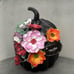 Halloween black floral pumpkin