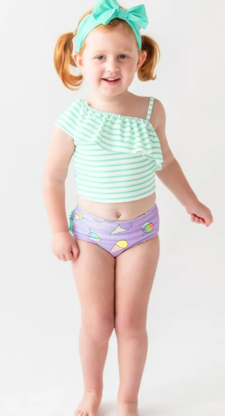 5T RuffleButt Snow Cones 2 piece Tankini plus additional bottom