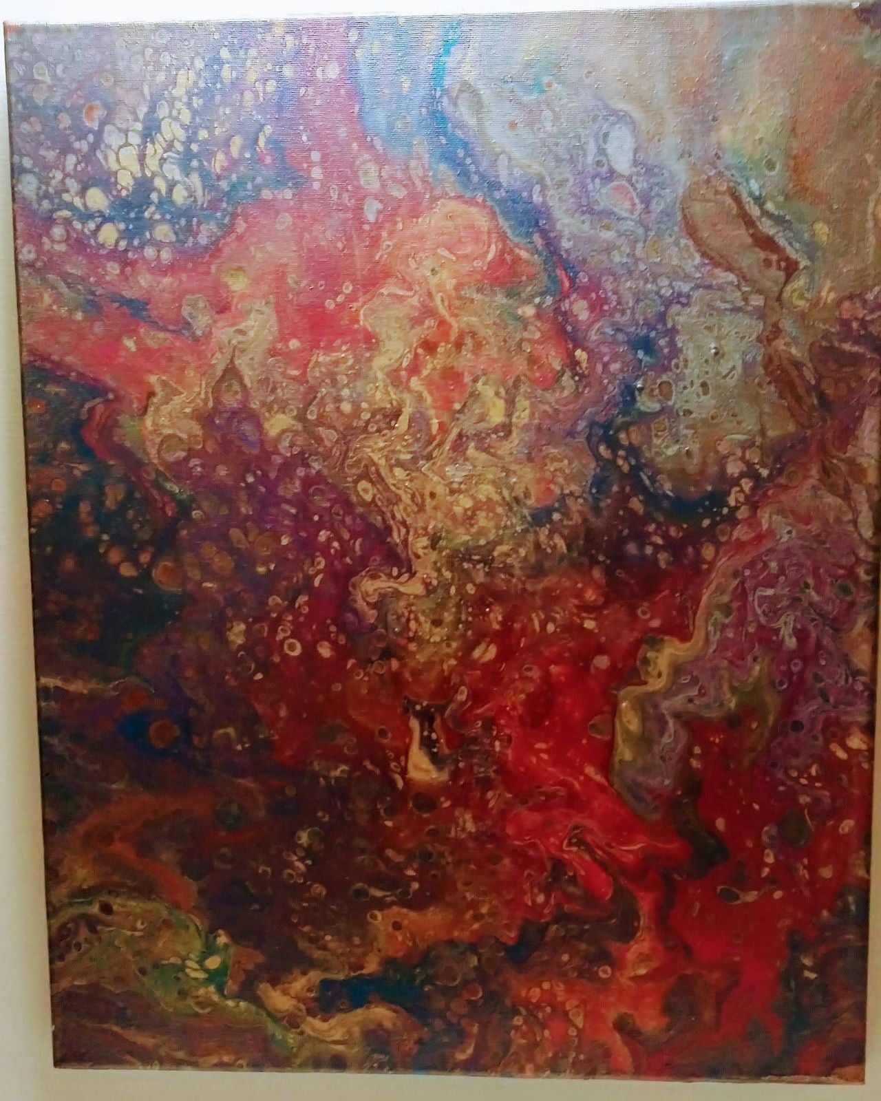 Acrylic pour paintings