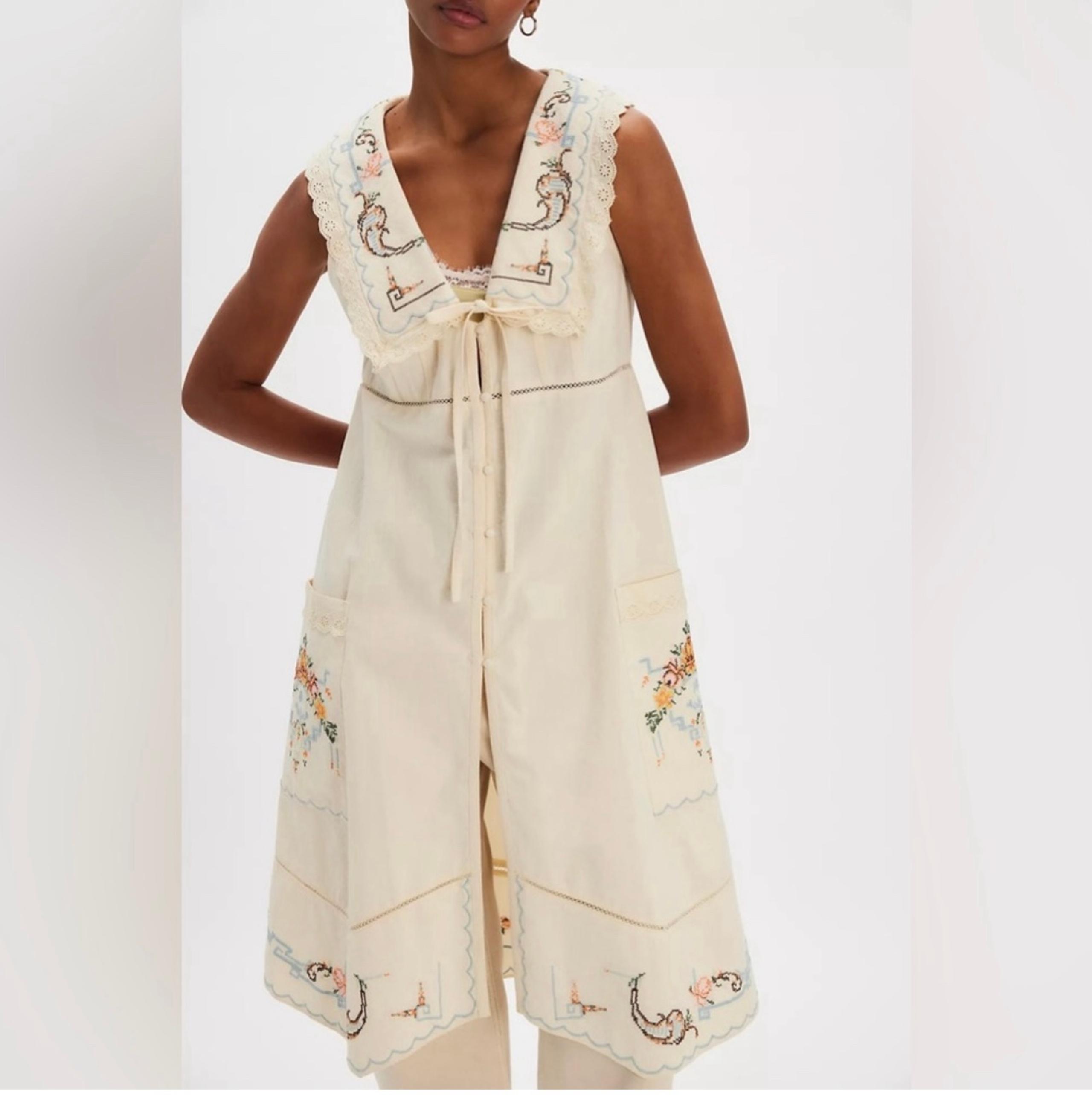 FREE PEOPLE NWT Allie Embroidered NWT Vest
