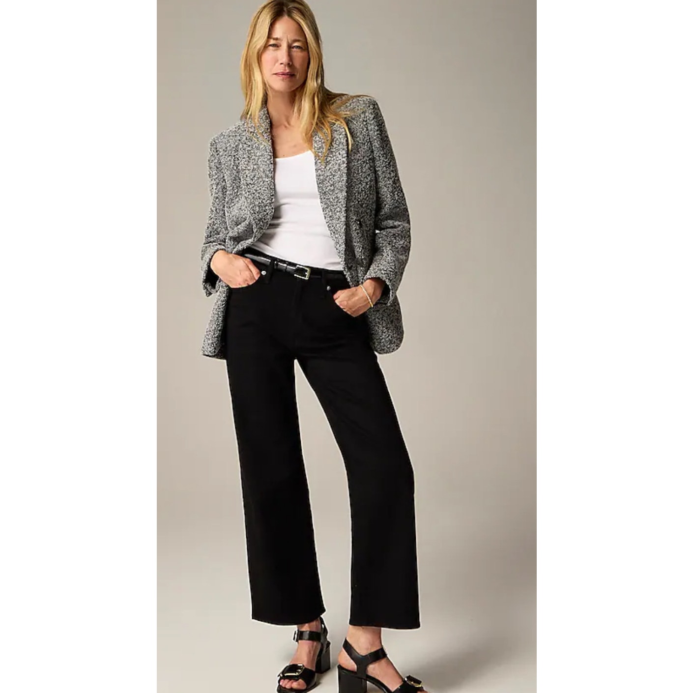 J. Crew Petite slim-wide jean black size 30