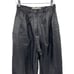 Vintage Evan Davies leather pants size 4 small black high rise tapered leg emo