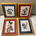 LOT VTG Disney Mickey Dumbo Minnie Mouse Dumbo Framed Signed Dated