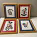 LOT VTG Disney Mickey Dumbo Minnie Mouse Dumbo Framed Signed Dated