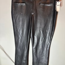 Maeve By Anthropologie Black Faux Leather Pants NWT Size 32